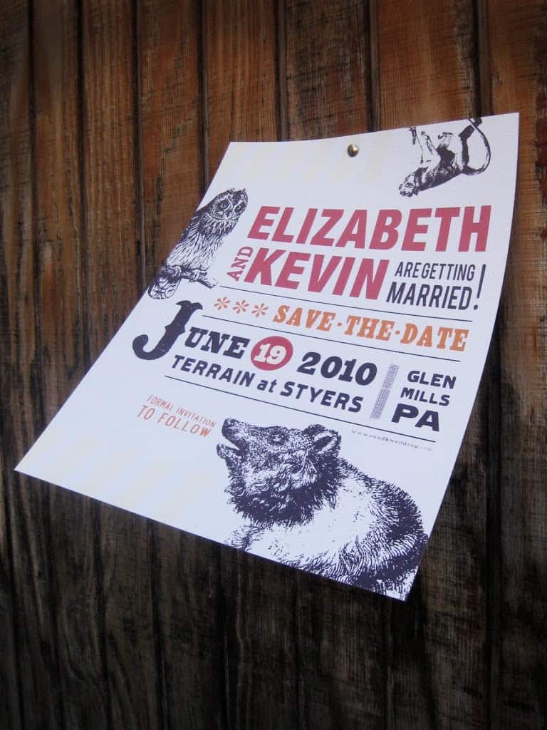 elizabeth + kevin save the date.