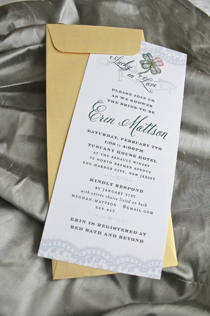 work wednesday: erin's bridal shower invite.