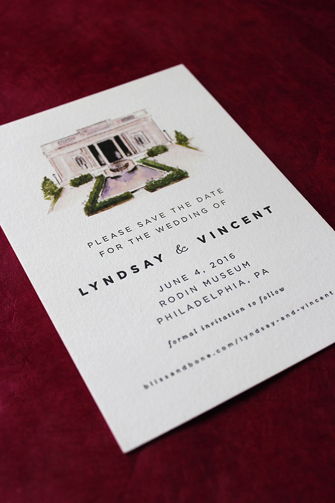 work wednesday: lyndsay + vincent save the date.