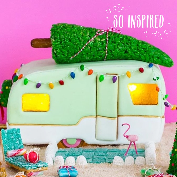 so inspired: retro gingerbread house