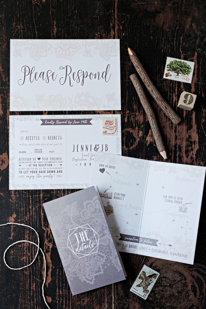 loveleigh-invitations-rustic-screen-printed-white-ink-wooden-stock-lace-custom-map-barn-on-bridge-wedding-invitation-suite-4