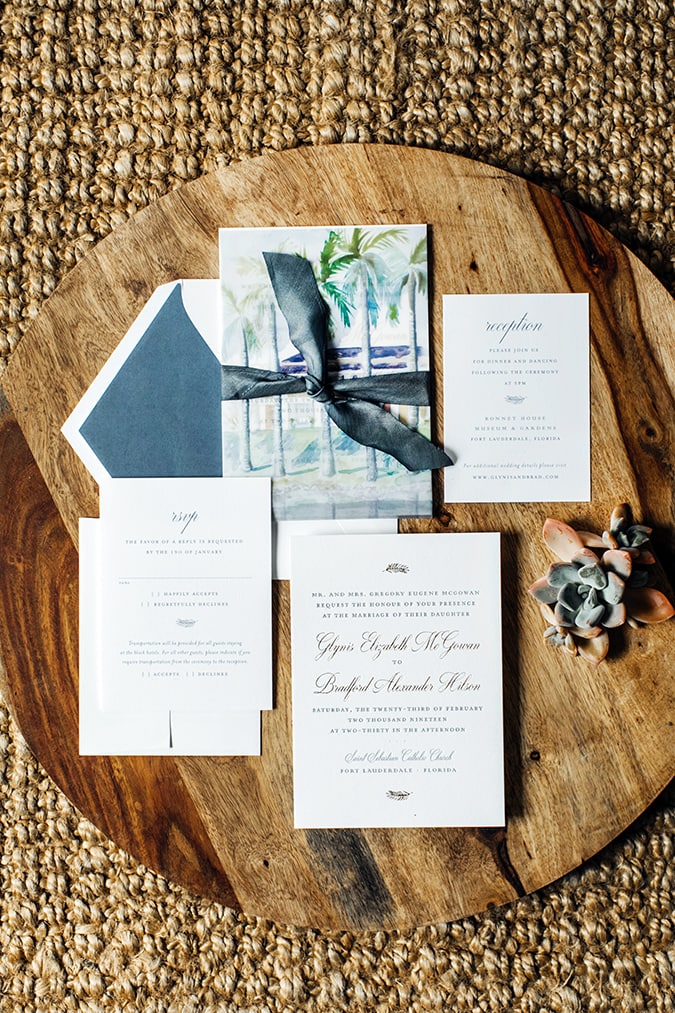 blue-letterpress-gold-foil-palms-florida-wedding-invitation-1c