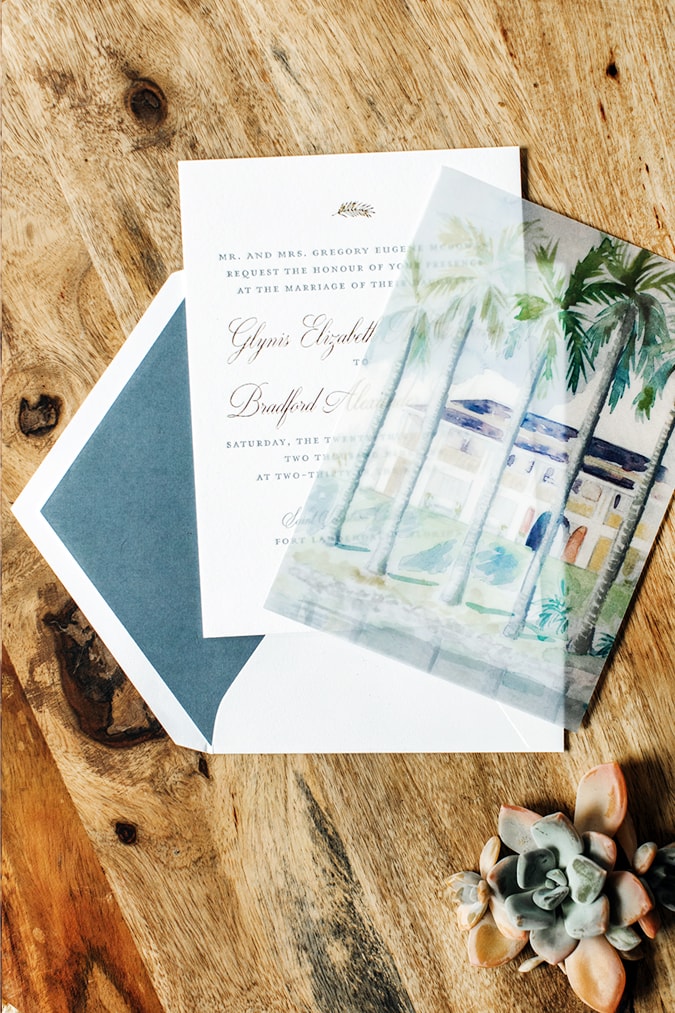 blue-letterpress-gold-foil-palms-florida-wedding-invitation-8