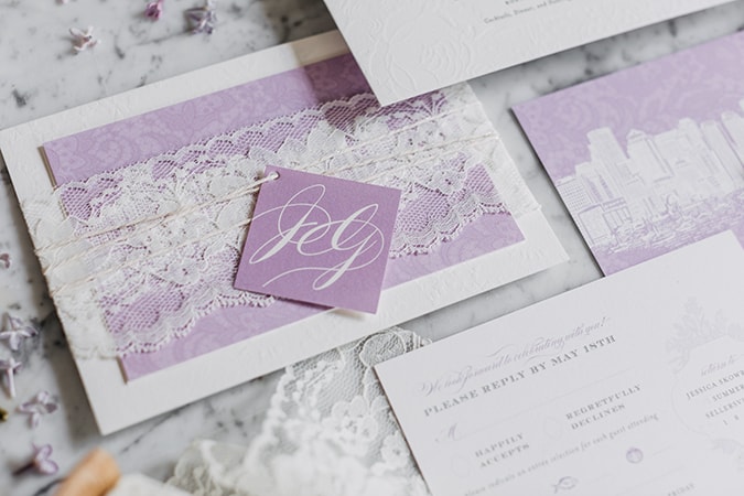 loveleigh-lace-letterpress-lavender-wedding-invitation-1b